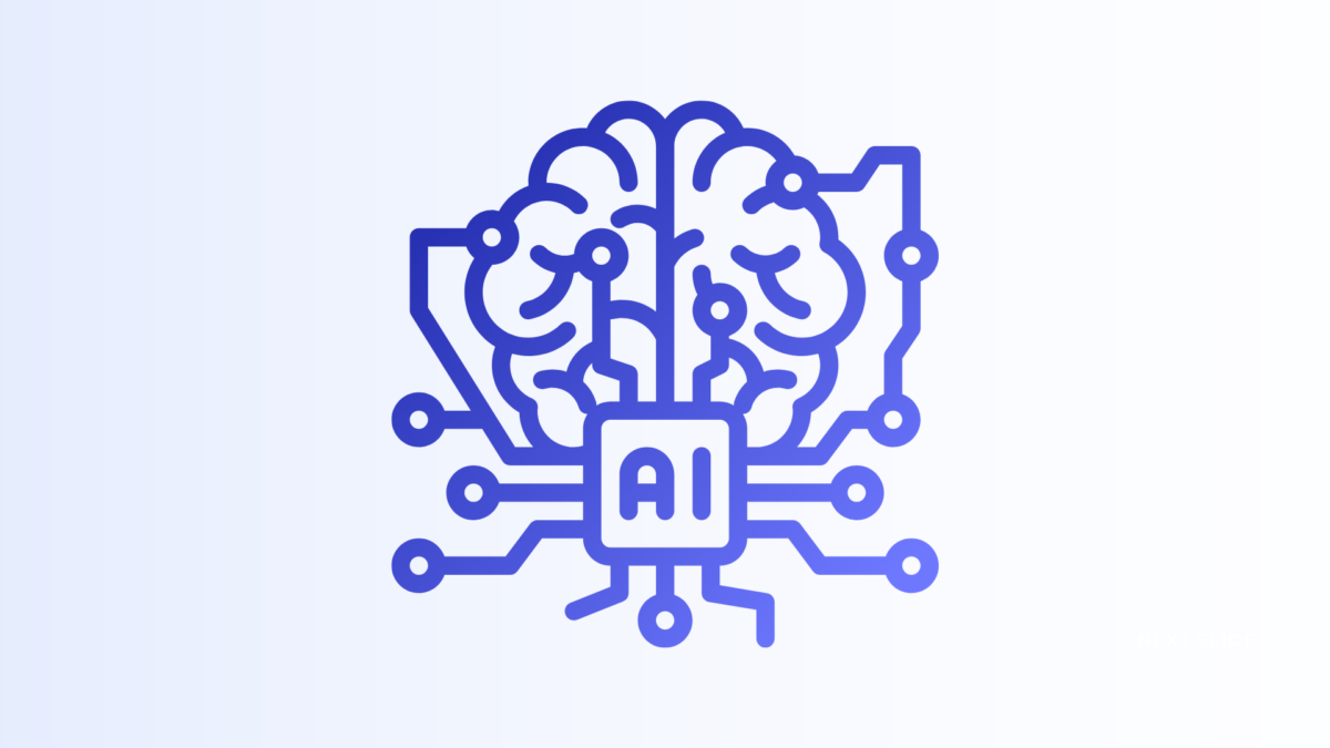 Icon of a brain integrated with a circuit board labelled AI, representing artificial intelligence