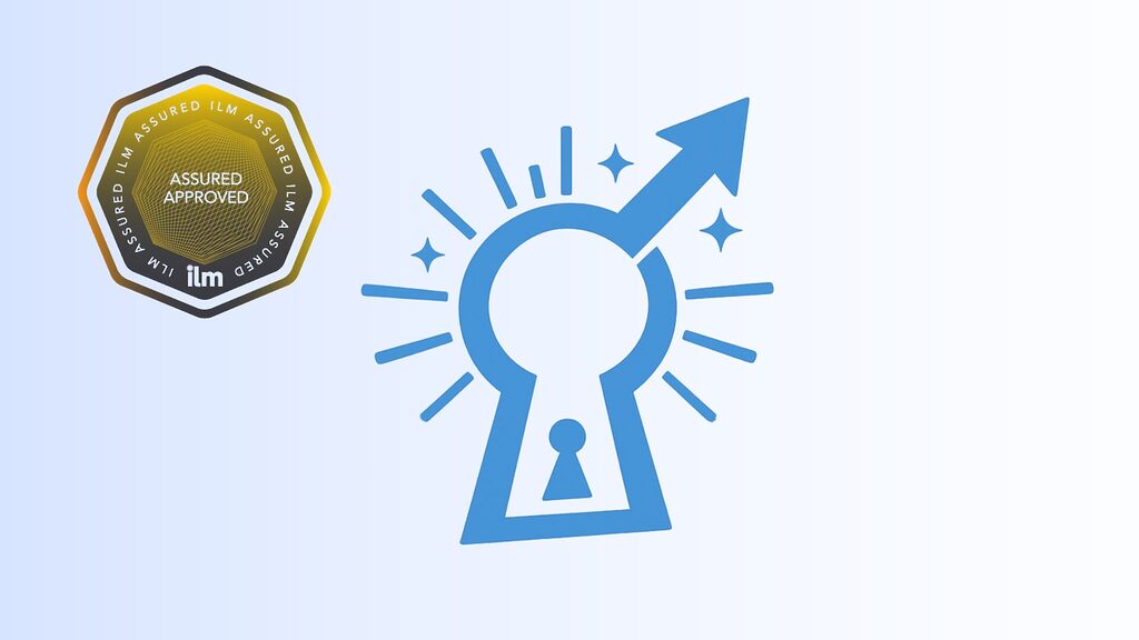 Icon of a keyhole with an upward arrow, representing unlocking growth