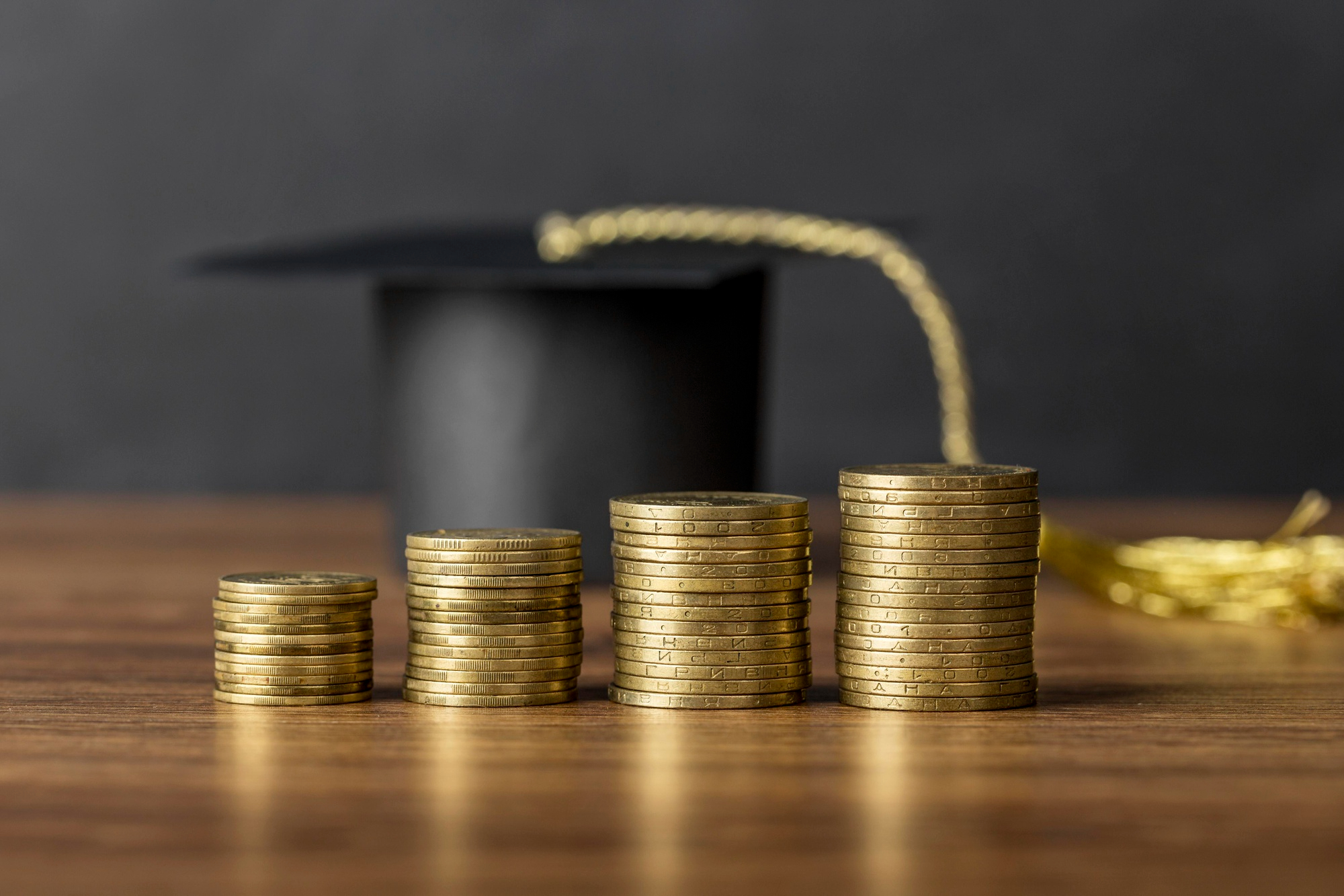 Stacked coins representing unused apprenticeship levy funds going to waste.