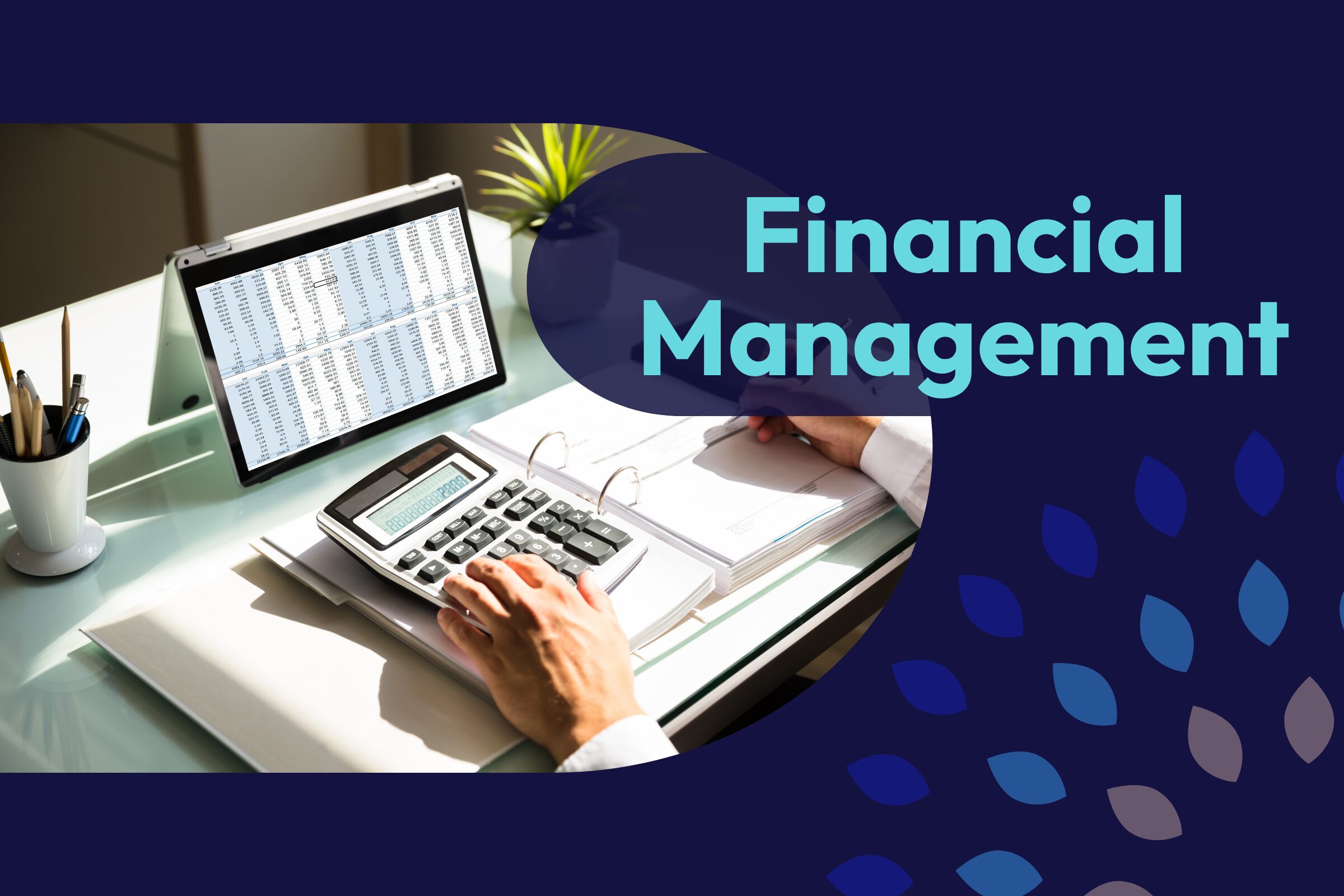 Someone calculating financial figures on a paper with a laptop and calculator - Financial Management